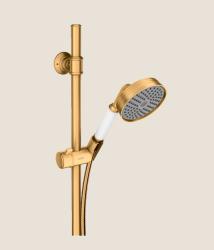 Душевой гарнитур Axor Montreux 1jet, высота 98,2 см, комплект: душевая штанга/ручной душ 100/душевой шланг/ползунок, цвет: шлифованное золото, внешнего монтажа, настенный, для душа/ванной