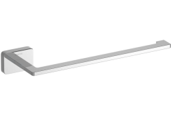 Полотенцедержатель Aquatek Либра одинарный, 269 мм настенный, неповоротный, нержавеющая сталь/латунь, для полотенец в ванную/туалет/душевую кабину, цвет хром