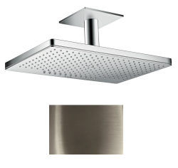 Верхний душ AXOR ShowerSolutions 460/300 2jet, с потолочным подсоединением, потолочный монтаж, прямоугольный, с 2 режимами, размер 46,6х30 см, металлический, цвет: полированный никель, для душа/ванной