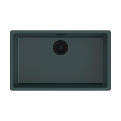 Мойка кухонная Omoikiri Yamakawa 75 Integra-DO, 75,6х45,6 см, врезная, из искусственной керамики (Artceramic), прямоугольная, цвет глубокий океан, без отверстия под смеситель, без крыла, слив-перелив