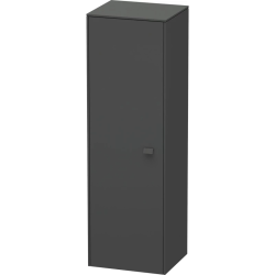 Пенал Duravit Brioso L, 42x36x133 см, подвесной, (левый), с дверцей, с полкой, со стеклянными полками, цвет: графит матовый, в ванную комнату