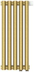 Радиатор отопления Сунержа Эстет-00 EU50 500х225 5 секций, цвет состаренная латунь, нижнее подключение, нержавеющая сталь, трубчатый