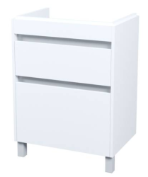 Тумба под раковину IDDIS Zodiac Х, 584х394х795 мм, напольная, 2 выдвижных ящика, ЛДСП, цвет белый, система плавного закрывания, прямоугольная, универсальная, в ванную комнату ZDX60WFi95