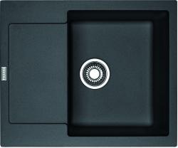 Мойка кухонная Franke MARIS MRG 611-62, 62х50 см, врезная, искусственный гранит (Fragranite+), прямоугольная, цвет оникс, без отверстия под смеситель, с крылом, оборачиваемая