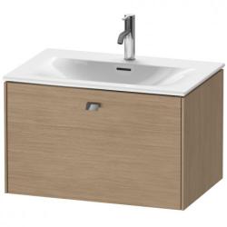 Тумба под раковину Duravit Brioso, 72х47,9х44,4 см, подвесная, 1 выдвижной ящик, ДСП, цвет: дуб европейский/хром, шкафчик навесной, механизм доводчика, прямоугольная, правая/левая, в ванную комнату