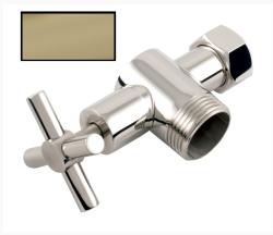 Вентиль Сунержа угловой крест G 1" нар.р. / G 3/4" н. г., нержавеющая сталь, цвет матовая шампань