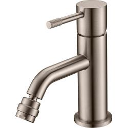 Смеситель для биде Boheme Uno, однорычажный, неповоротный, керамический, длина излива 130 мм, латунь, цвет никель