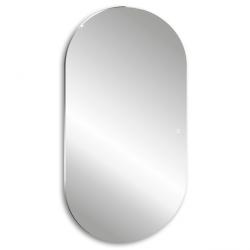 Зеркало Abber Kontur 55х105 см, с LED/ЛЕД-подсветкой, овальное, сенсорный выключатель, диммер, монтаж горизонтальный/вертикальный, для ванны, навесное/подвесное/настенное