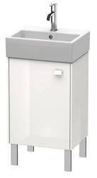 Тумба под раковину Duravit Brioso, 43,4х33,9х57 см, напольная, цвет: белый глянец, 1 распашная дверца/одностворчатая, стеклянная полка, ДСП, прямоугольная, левая, в ванную комнату