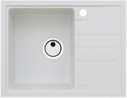 Мойка кухонная ALVEUS  INTERMEZZO 30 GRANITAL ARCTIC-G11 62х48х20 см, врезная/встраиваемая сверху, с крылом, искусственный гранит, прямоугольная, цвет белый, с отверстием под смеситель
