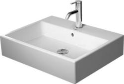 Раковина DURAVIT Vero Air, 60х47х16,5 см, подвесная, прямоугольная, санфарфор, шлифованная, цвет белый, без отверстия под смеситель, слив/перелив