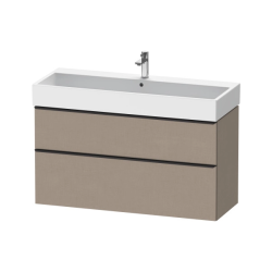 Тумба под раковину Duravit D-Neo,118,4х44,2х44 см, подвесная, 1 выдвижной ящик, ДСП, цвет: лен, шкафчик навесной, прямоугольная, правая/левая, в ванную комнату