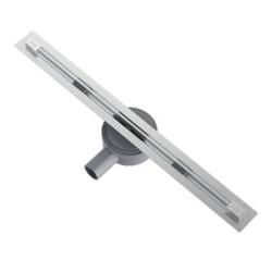 Водоотводящий желоб Raglo R653.80.05 щелевой, 800 мм, цвет сатин, поворотный сифон 360°, DN 50 