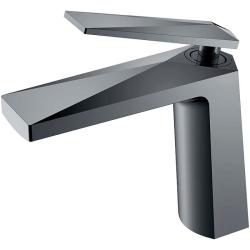 Смеситель для раковины/умывальника Boheme Venturo, однорычажный, неповоротный, керамический, длина излива 141 мм, латунь, цвет оружейная сталь