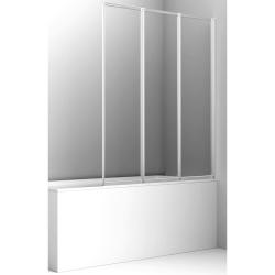 Душевая шторка на ванну Ambassador Bath Screens, 120х140 см, прозрачное стекло/профиль хром, складная/трехсекционная, плоская/панель, правая/левая, правосторонняя/левосторонняя, универсальная
