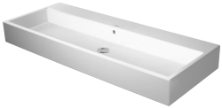 Раковина DURAVIT Vero Air, 120х47х16,5 см, подвесная, прямоугольная, санфарфор, шлифованная, цвет белый, без отверстия под смеситель, слив/перелив