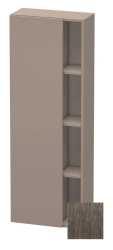 Пенал Duravit DuraStyle, 50x24x140 см, подвесной, (левый), с дверцей, с закрытыми/открытыми полками, цвет: сосна терра/базальт, в ванную комнату