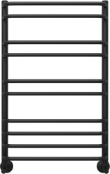 Полотенцесушитель Aquatek Пандора водяной П10 500х800 мм черный муар, нержавеющая сталь, лесенка, подключение нижнее