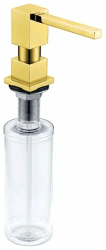 Встраиваемый дозатор ALVEUS KORK 0,5L GOLD для жидкого мыла, латунь, цвет золото, емкость дозатора пластиковая, объем - 500 мл, для кухонных моек, встраиваемый в мойку