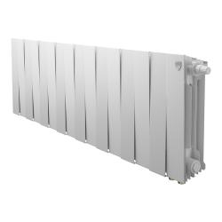 Радиатор отопления Royal Thermo PianoForte 300 Bianco Traffico VDR80 (16 секций) биметаллический, нижнее, правое подключение, для квартиры, дома, водяные, мощность 1968 Вт, настенный, батарея, белый