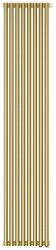 Радиатор отопления Сунержа Эстет-11 EU50 1800х360 8 секций, цвет состаренная латунь, нижнее подключение, нержавеющая сталь, трубчатый