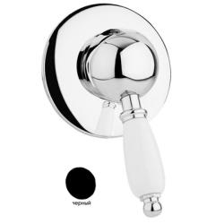 Смеситель для душа Cezares Elite, настенный, однорычажный, без излива, керамический, латунь, цвет черный матовый