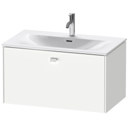 Тумба под раковину Duravit Brioso, 82х47,9х44,4 см, подвесная, 1 выдвижной ящик, ДСП, цвет: белый матовый, шкафчик навесной, механизм доводчика, прямоугольная, правая/левая, в ванную комнату