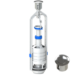 Сливной механизм KK-POL ZSB/210 однорежимный с STOP, высота 330-450мм (хром), ZSB/210/0.1/T
