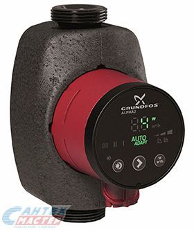 Насос циркуляционный GRUNDFOS ALPHA2 25/60, L180 мм, 3 м³/ч, напор 6 м, 10 бар, 0,034 кВт, 230 В, с гайками, повышающий давление, для систем отопления частных домов, квартир