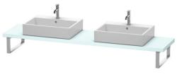 Столешница Duravit Brioso, для консоли, консольное полотно, 80х48 см, ДСП, прямоугольная, цвет: светло-голубой,  для двух раковин/умывальников/рукомойников, 2 выреза под раковину, установка по краям