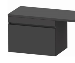 Тумба/шкафчик для консоли/столешницы Duravit DuraStyle под раковину 70х47,8х51,2 см, подвесная, ДСП, цвет: графит матовый, 1 выдвижной ящик, прямоугольная