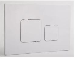Кнопка смыва Aquanika BASIC, двойной смыв, белый, клавиша управления для сливного бачка, инсталляции унитаза, двойная, механическая, панель, универсальная, размер 3,5х25,5х17 см