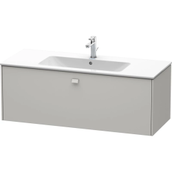 Тумба под раковину Duravit Brioso, 122х47,9х44,2 см, подвесная, 1 выдвижной ящик, ДСП, цвет: бетонно-серый, шкафчик навесной, механизм доводчика, прямоугольная, правая/левая, в ванную комнату