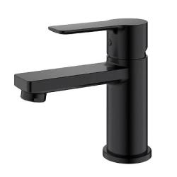 Смеситель для раковины/умывальника Splenka S06.10.06 однорычажный, неповоротный, фиксированный излив, длина 107 мм, высота 71 мм, латунь, цвет черный