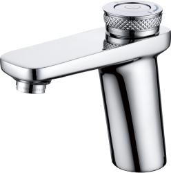 Смеситель для раковины D&K Venice Rialto однорычажный, низкий, фиксированный излив, длина излива 14 см, керамический, латунь, цвет хром, без донного клапана