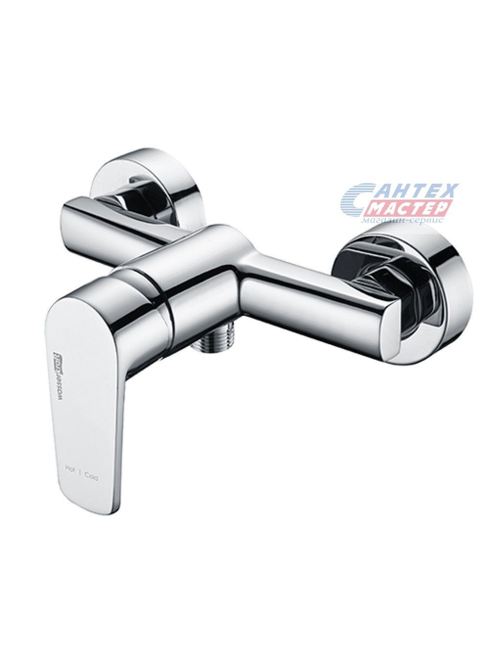 Смеситель для душа Wasserkraft Dill однорычажный, керамический, настенный, без излива/шланга/лейки, латунь хром, хромированный