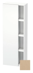 Пенал Duravit DuraStyle, 50x24x140 см, подвесной, (левый), с дверцей, с закрытыми/открытыми полками, цвет: натуральный дуб/белый матовый, в ванную комнату