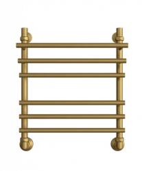 Полотенцесушитель Двин F Primo 60/50, водяной (1"-3/4"-1/2" К3 золотой матовый), универсальное подключение, нержавеющая сталь, настенный, форма лесенка, цвет золотой матовый, к отоплению и ГВС, для отопления, обогрева в ванной