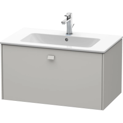 Тумба под раковину Duravit Brioso, 102х47,9х45 см, подвесная, 1 выдвижной ящик, ДСП, цвет: бетонно-серый, шкафчик навесной, механизм доводчика, прямоугольная, правая/левая, в ванную комнату