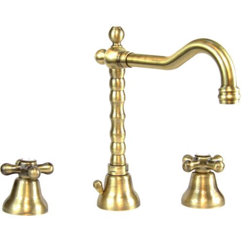 Смеситель для раковины Webert Armony двухвентильный, поворотный, длина 190 мм, латунь, цвет бронза