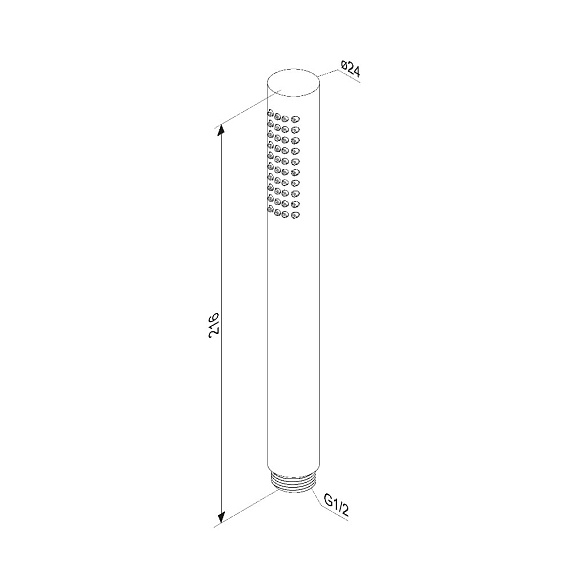 Лейка для душа Damixa Scandinavian Pure цвет черный, пластик, 1 режим 936020300