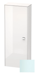 Пенал Duravit Brioso L, 52x24x133 см, подвесной, (левый), с дверцей, с полкой, со стеклянными полками, цвет: светло-голубой/хром, в ванную комнату