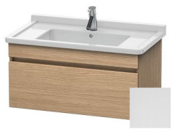 Тумба/шкафчик для консоли/столешницы Duravit DuraStyle под раковину 80х54,8х51,2 см, подвесная, ДСП, цвет: дуб европейский/белый матовый, 1 выдвижной ящик, прямоугольная