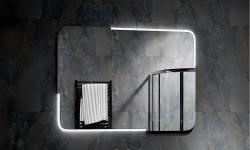 Зеркало Континент "Raison Led", 91,5х68,5 см, с LED/ЛЕД-подсветкой, прямоугольное, выключатель сенсорный, для ванны, навесное/подвесное/настенное