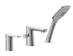 Смеситель для ванны/душа Cersanit MODUO однорычажный на борт ванны, однорычажный, неповоротный, латунный, латунь, цвет хром