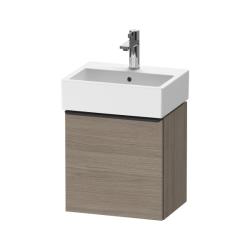 Тумба под раковину Duravit D-Neo, 41х27,4х44 см, подвесная, с распашной дверцей, ДСП, цвет: дуб терра, шкафчик навесной, прямоугольная, левая, в ванную комнату