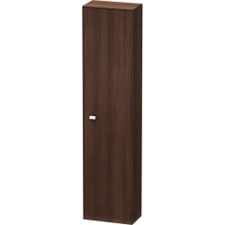 Пенал Duravit Brioso R, 42x24x177 см, подвесной, (правый), с дверцей, с полкой, со стеклянными полками, цвет: каштан темный/хром, в ванную комнату