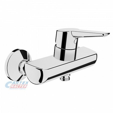 Смеситель для душа Vitra Solid-S однорычажный, керамический, настенный, без излива/шланга/лейки, латунь хром