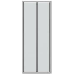 Душевая дверь Bravat Drop, 80х200 см, прозрачное стекло/профиль хром, в нишу, универсальная модификация, прозрачное закаленное стекло, складная, профиль хром