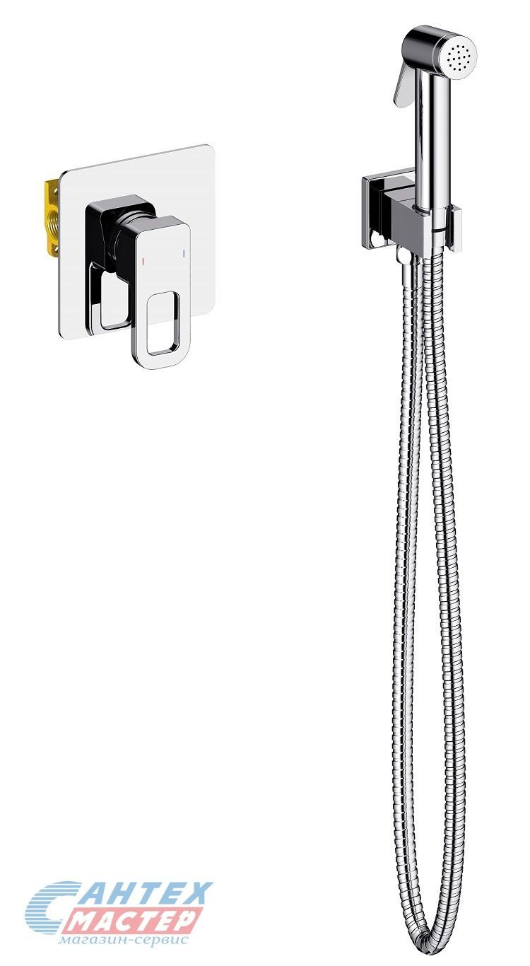 Смеситель для ванны Timo Sahara однорычажный скрытого монтажа с гигиеническим душем хром 2080/00SM